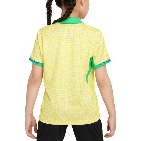 Brazil National Team Nike Preschool 2024 Home Replica Stadium Jersey - Yellow - Image 2