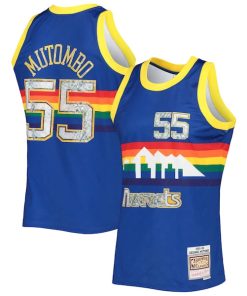 Dikembe Mutombo Denver Nuggets 1996/97 Hardwood Classics NBA 75th Anniversary Diamond Swingman Jersey - Royal