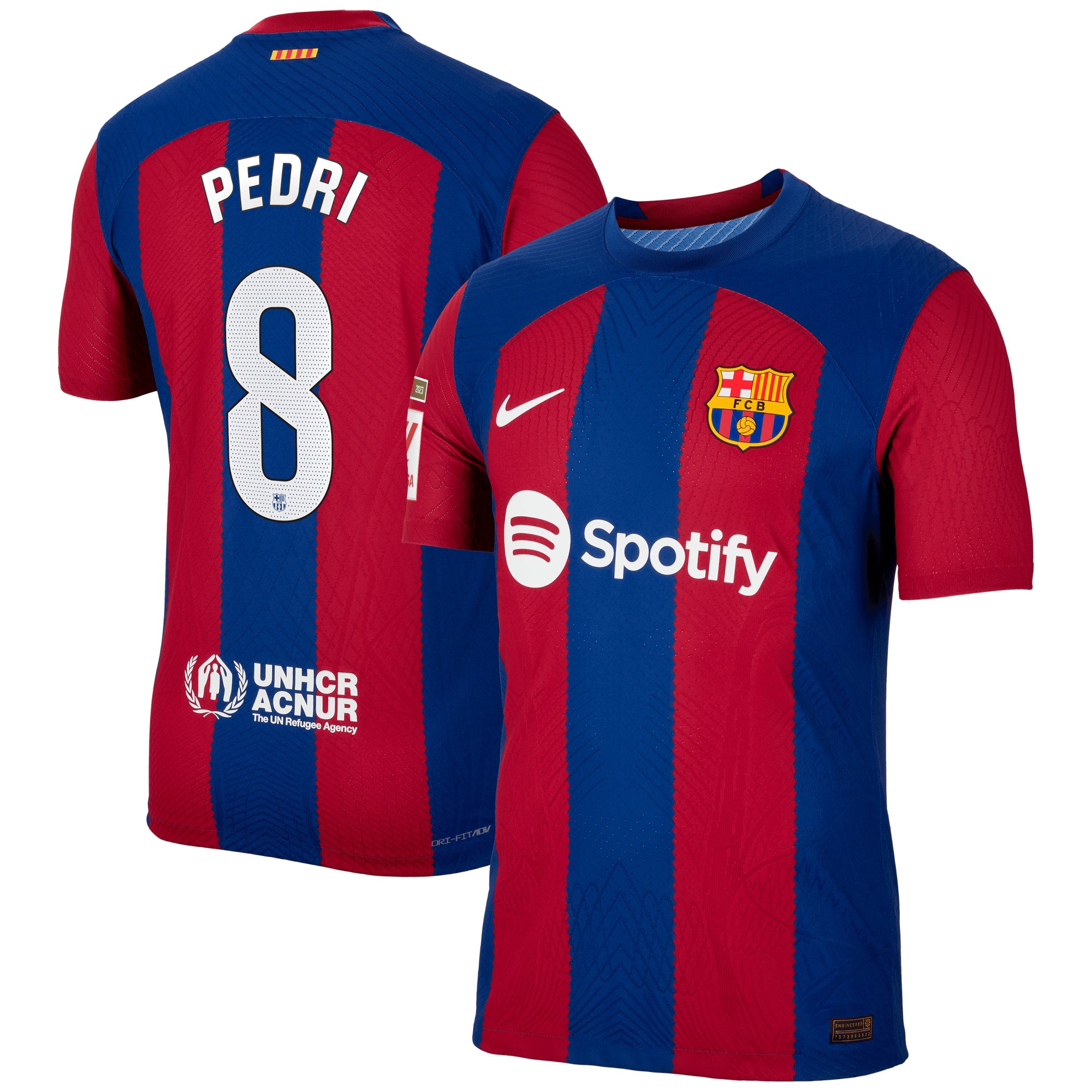 Pedri Barcelona Nike 2023/24 Third Authentic Jersey - Aqua/Royal/White - Image 5