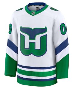 Alternative view of Carolina Hurricanes  Throwback Premium Custom Jersey - White