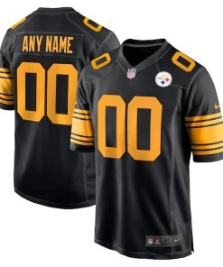 Pittsburgh Steelers Nike Alternate Custom Game Jersey - Black