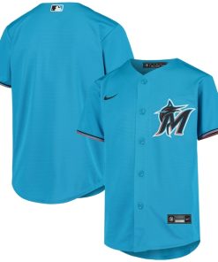 Miami Marlins Nike Youth Alternate Replica Team Jersey - Blue