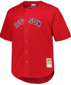 Alternative view of David Ortiz Boston Red Sox Big & Tall Cooperstown Collection Batting Practice Replica Jersey - Red