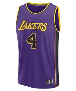 Alternative view of Dalton Knecht Los Angeles Lakers  Fast Break Replica Player Jersey - Statement Edition - Purple