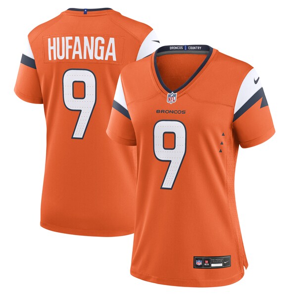 Talanoa Hufanga Denver Broncos Nike Women's Team Game Jersey - Orange