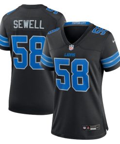 Penei Sewell Detroit Lions Nike Women's 2nd Alternate Game Jersey - Black