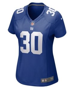 Alternative view of Darnay Holmes New York Giants Nike Women's Game Jersey - Royal