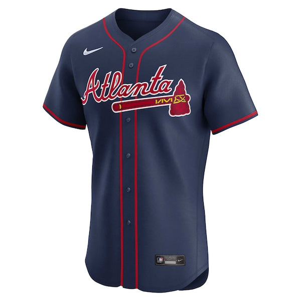 Atlanta Braves Nike Alternate Elite Jersey - Navy - Image 3
