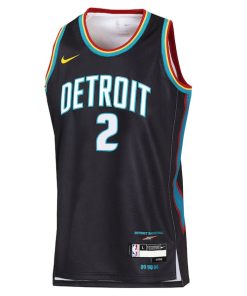Alternative view of Cade Cunningham Detroit Pistons Nike Youth 2025/26 City Edition Swingman Jersey - Black