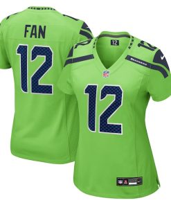 12th Fan Seattle Seahawks Nike Women's  Game Jersey - Neon Green