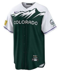 Alternative view of Charlie Blackmon Colorado Rockies Nike 2022 City Connect Replica Player Jersey - Green