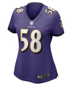Alternative view of Michael Pierce Baltimore Ravens Nike Women's Player Game Jersey - Purple