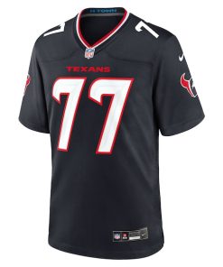 Alternative view of Trenton Brown Houston Texans Nike Team Game Jersey -  Navy