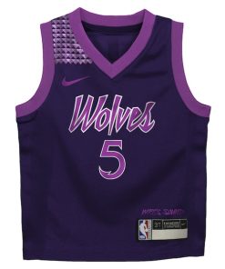 Alternative view of Anthony Edwards Minnesota Timberwolves Nike Preschool 2025/26 City Edition Swingman Jersey - Purple