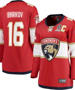 Aleksander Barkov Florida Panthers  Women's 2025 Stanley Cup Champions Breakaway Jersey - Red