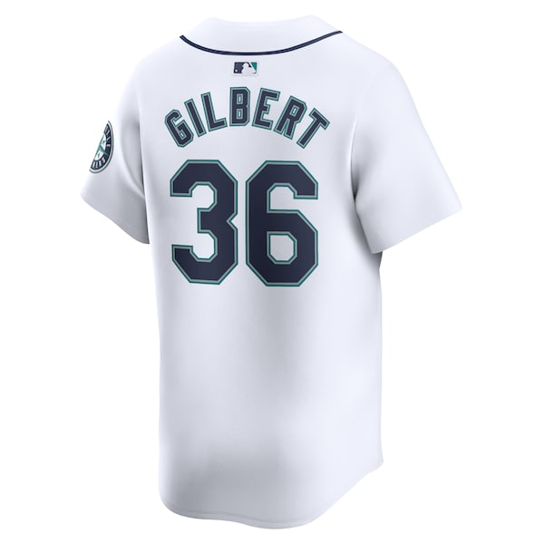 Logan Gilbert Seattle Mariners Nike Home Limited Player Jersey - White - Image 3