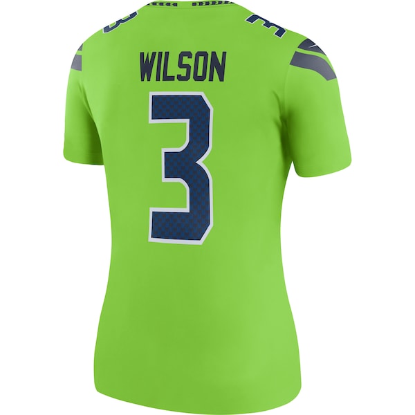 Russell Wilson Seattle Seahawks Nike Women's Color Rush Legend Jersey - Neon Green - Image 3