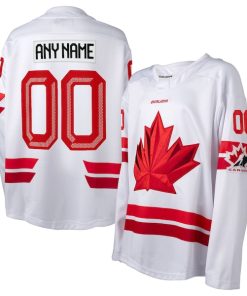 Alternative view of Hockey Canada Youth 2026 Replica Custom Jersey - White/Red