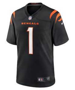 Alternative view of Number 1 Dad Cincinnati Bengals Nike Game Jersey - Black