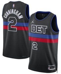 Cade Cunningham Detroit Pistons Nike Unisex Swingman Jersey - Statement Edition - Black/Blue/White