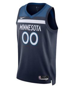 Alternative view of Minnesota Timberwolves Nike Unisex Swingman Custom Jersey Navy - Icon Edition
