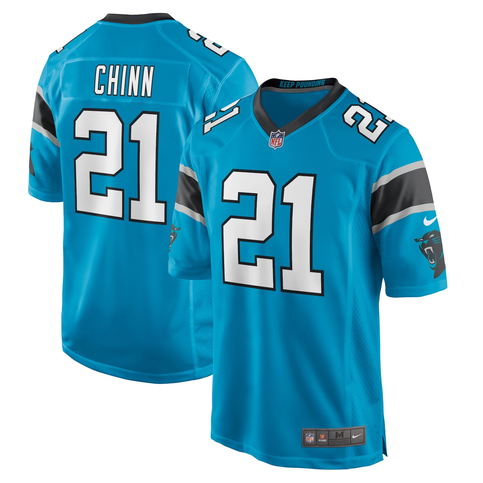 Jeremy Chinn Carolina Panthers Nike Game Jersey - Black/Blue/White - Image 7
