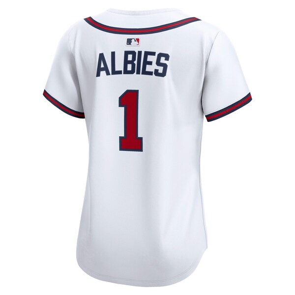 Ozzie Albies Atlanta Braves Nike Women's Home Limited Player Jersey?ยจC White - Image 3