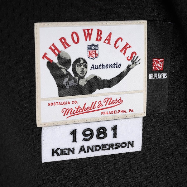Ken Anderson Cincinnati Bengals 1981 Authentic Throwback Retired Player Jersey - Black - Image 5