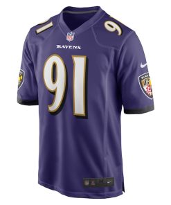 Alternative view of Rayshad Nichols Baltimore Ravens Nike Game Player Jersey - Purple