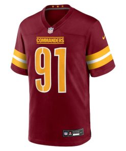 Alternative view of Deatrich Wise Jr. Washington Commanders Nike Team Game Jersey -  Burgundy