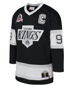 Alternative view of Wayne Gretzky Los Angeles Kings Youth 1992 Blue Line Player Jersey - Black