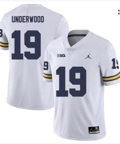 Men's Jordan Brand Bryce Underwood Michigan Wolverines College Football Game Jersey - White