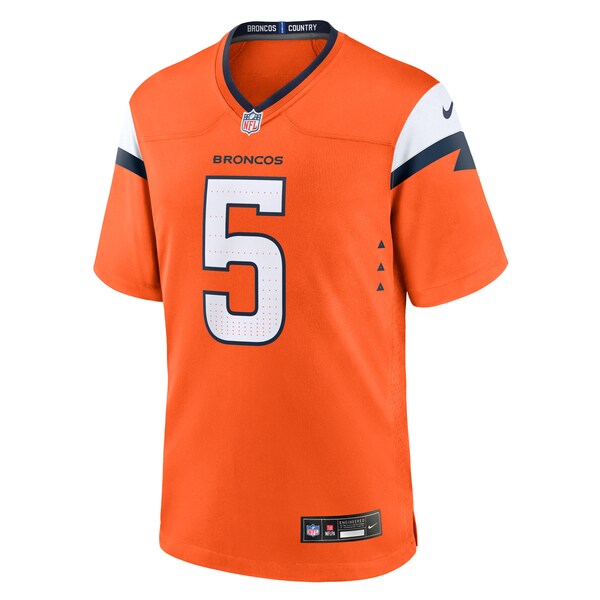 Trent Sherfield Sr. Denver Broncos Nike Team Game Jersey - Orange - Image 2