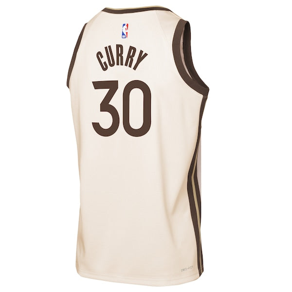Stephen Curry Golden State Warriors Nike Youth 2025/26 City Edition Swingman Jersey - Tan - Image 3
