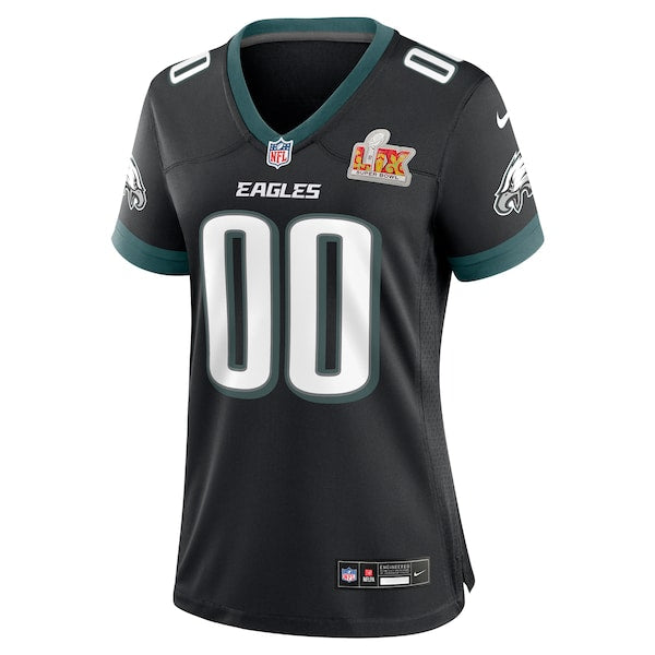 Philadelphia Eagles Nike Women's Super Bowl LIX Custom Alternate Game Jersey - Black - Image 2