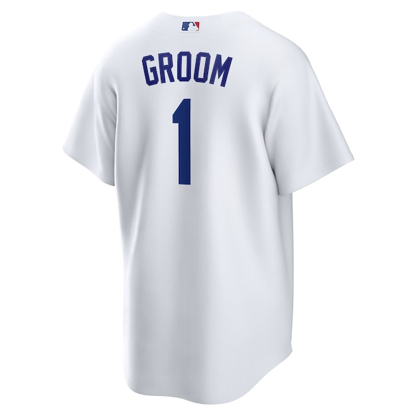 Los Angeles Dodgers Nike #1 Groom Home Replica Jersey - White - Image 3