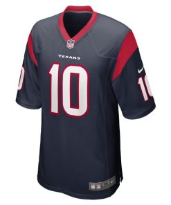 Alternative view of Davis Mills Houston Texans Nike Player Game Jersey - Navy
