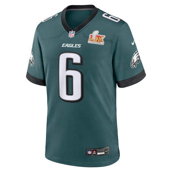 DeVonta Smith Philadelphia Eagles Nike Super Bowl LIX Game Player Jersey - Midnight Green - Image 2