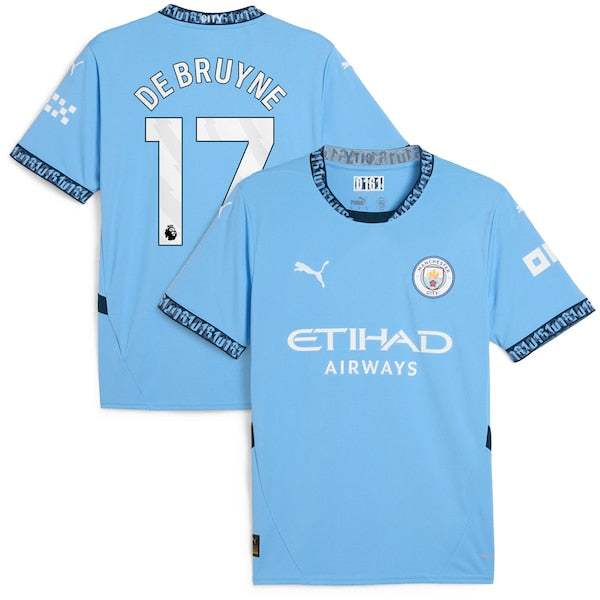 Kevin De Bruyne Manchester City Puma 2024/25 Home Replica Player Jersey - Light Blue - Image 2
