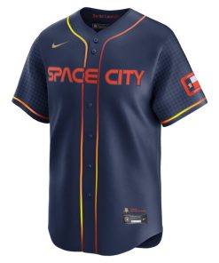 Alternative view of Yordan Alvarez Houston Astros Nike City Connect Limited Player Jersey - Navy