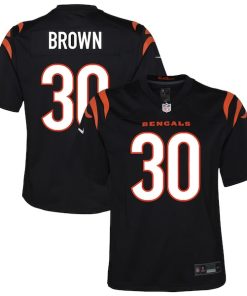 Chase Brown Cincinnati Bengals Nike Youth Youth - Black/Orange