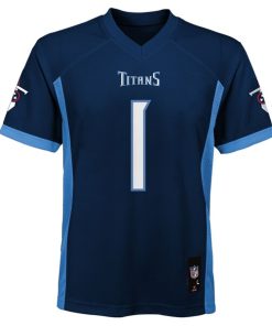Alternative view of Cameron Ward Tennessee Titans Youth Replica Player Jersey - Navy