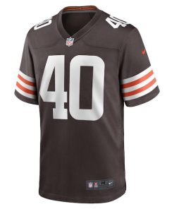 Alternative view of Matthew Adams Cleveland Browns Nike Team Game Jersey -  Brown