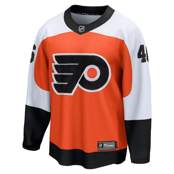 Trevor Zegras Philadelphia Flyers Home Breakaway Jersey - Orange - Image 2