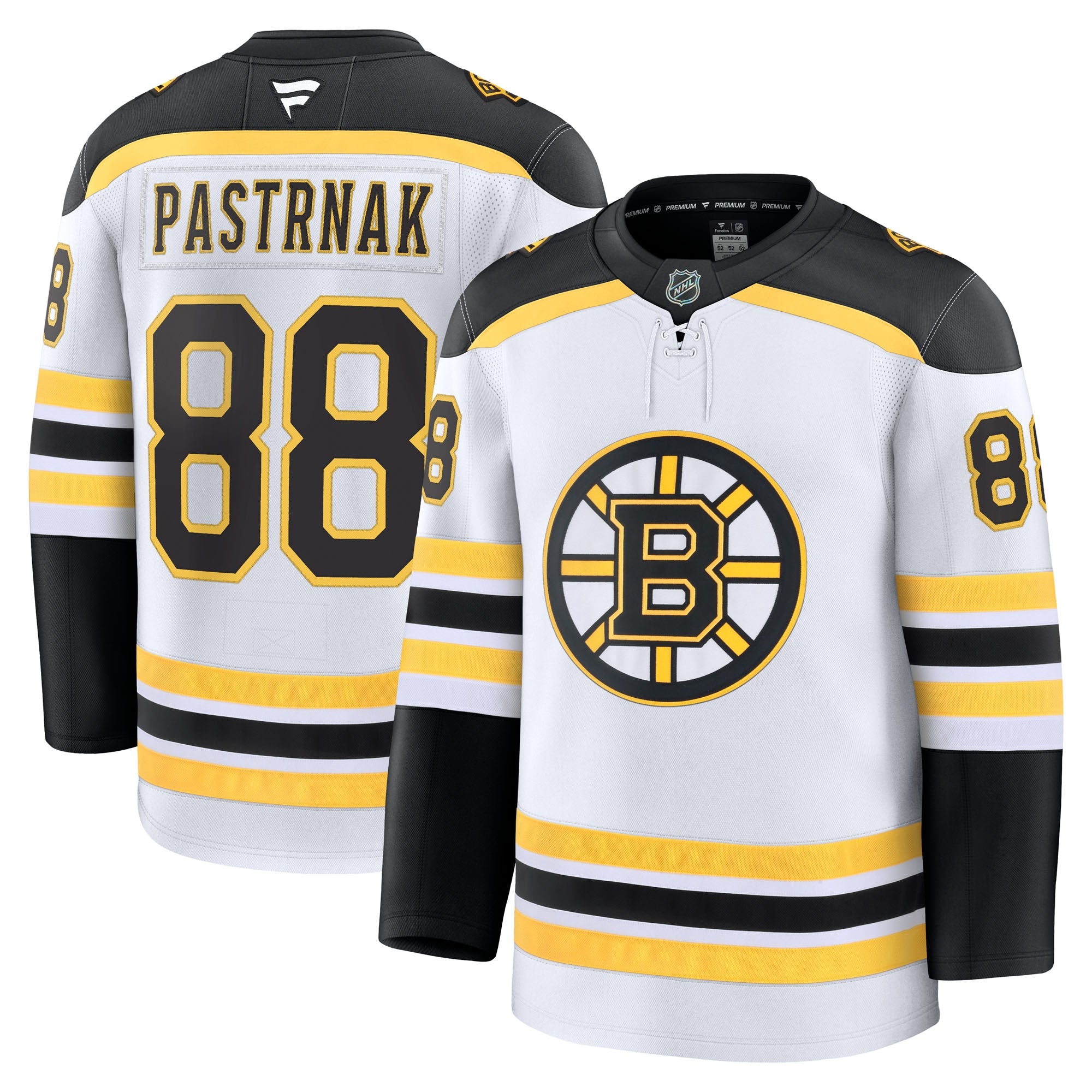 David Pastrnak Boston Bruins Home Premium Jersey - Black/White - Image 9