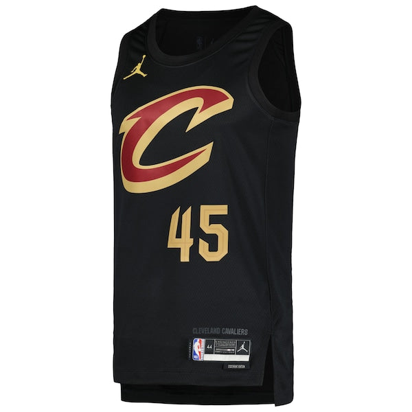 Donovan Mitchell Cleveland Cavaliers Jordan Brand Swingman Player Jersey - Statement Edition - Black - Image 2