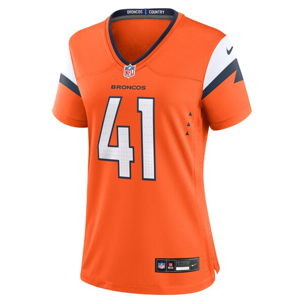 Drew Sanders Denver Broncos Nike Women's Team Game Jersey - Orange - Image 2