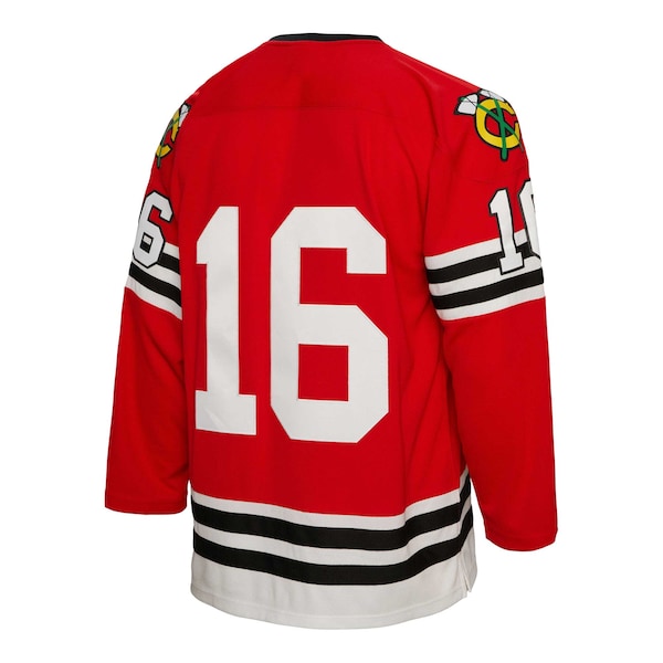 Bobby Hull Chicago Blackhawks 1960/61 Blue Line Player Jersey - Red - Image 4