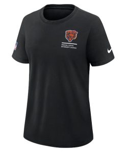 Alternative view of Chicago Bears Nike Women's 2025 NFL Crucial Catch Tri-Blend Dri-FIT T-Shirt - Black