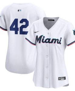 Miami Marlins Nike Women's 2024 Jackie Robinson Day Home Limited Jersey?¨C White
